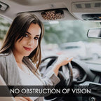 Car Sunglasses Holder for Car Visor Vegan Leather Auto Eyeglass Case with Clip Automotive Interior Visor Accessories