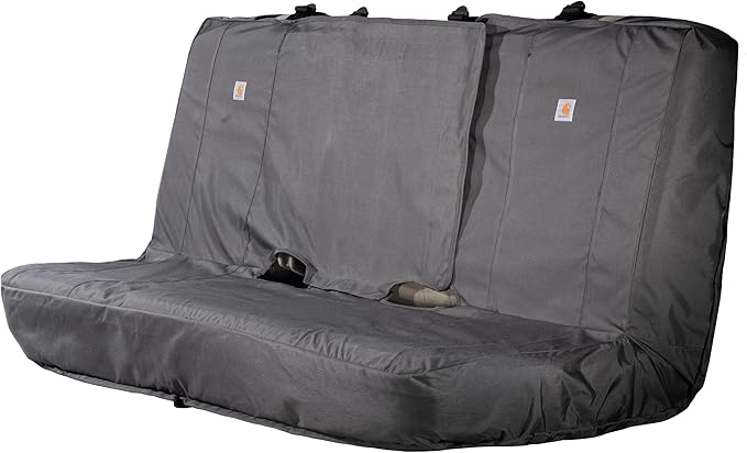 Carhartt Universal Nylon Duck Canvas Automotive Bench Seat Covers, Durable Fitted Full-Size Bench Seat Protection with Rain D