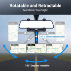 PROfezzion Rearview Mirror & Vent Clip Combo Magnetic Phone Holder Compatible with MagSafe on Car Rear View Mirror for iPhone 17 16 15 14 13 12 Pro Max Plus, MagSafe Case & All Phones [No Vibrating]