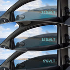 5% VLT Ceramic Car Window Tint Film - (20in * 20ft) Window Privacy Film, 99% Blocks UV & 95% IR Ray, Glare Reduction Blackout Window Film Auto Car Windshield Sun Shade Roll