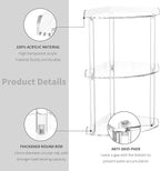 Sezanrpt 3 Tier Countertop Corner Organizer Shelf 7x7x15.7 Inch, Countertop Acrylic Bathroom Corner Shelf, Clear Vanity Stora
