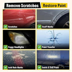 Carfidant Scratch and Swirl Remover - Car Scratch Remover for Vehicles Paint - Polishing Compound for Cars - Paint Restorer Kit with Pad, Microfiber and Sanding Block
