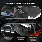 Car Roof Bag 21 Cubic Feet, Waterproof Rooftop Cargo Bag for Cars SUVs & Vans, 840D Heavy-Duty PVC, Universal Fit with or Without Roof Rack- Anti-Slip Mat，Combination Lock，6 Door Hooks，4 Extra Straps