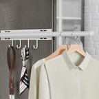 12 inch valet rod,extendable and pull-out wardrobe pole for hanging clothes pull out,closet extender hanging rod,wardrobe ext