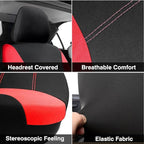 Foneso Car Seat Covers, 100% Breathable with Composite Sponge Inside, Airbag Compatible Universal Fit Accessories Auto for Ca