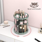 Rotating Makeup Organizer, 360° Spinning Skincare Organizers, Adjustable Layer Cosmetic Storage Lazy Susan Makeup Organizers 