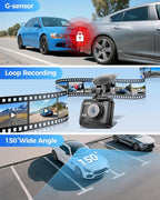 AZDOME GS63H 4K Dash Cam Built-in WiFi 6 GPS Car Dashboard Camera Recorder with STARVIS Night Vision, UHD 2160P, 150° Wide An