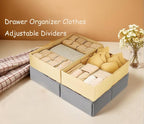 Drawer Organizer Clothes, Adjustable Dividers and Can Change the Size of the Dividers According , Can be Used in the Bedroom,