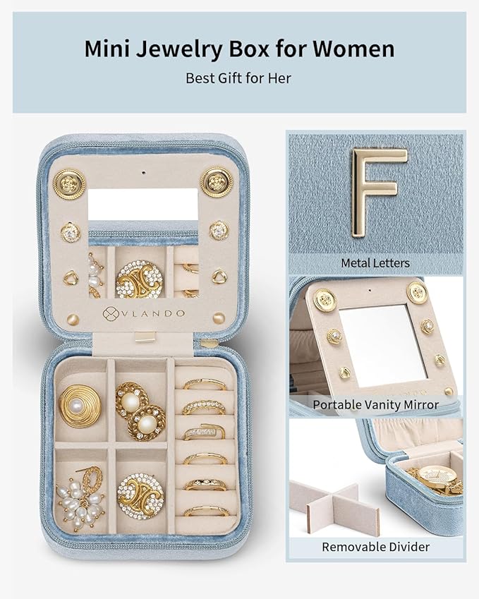 Vlando Jewelry Box for Aunt Gifts from Niece Nephew, Birthday Gifts for Aunt Auntie, Unique Gifts for Aunt Auntie Travel Jewe