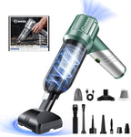 Saker Foldable Handheld Car Vacuum Cleaner Portable Cordless, 17000PA High Power Mini Vacuum Cleaner and Air Duster with Brus