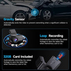 Dash Cam Front and Rear, 2.5K Dual Dash Camera for Cars, Car Camera with 3.16" IPS Screen, 170° Wide Angle, WDR Night Vision,
