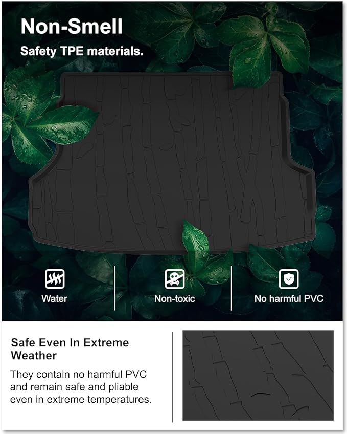 KIWI MASTER Cargo Mat for 2019-2026 Subaru Forester (Non-Hybrid), OEM Replacement J501SSJ300, All Weather Car Rear Trunk Mat, Custom Fit TPE Tray Liner, Black