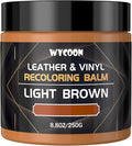 Leather Recoloring Balm & Color Restorer | Light Brown Leather Dye, Paint & Repair Kit for Furniture, Couches, Car Seats, Sho