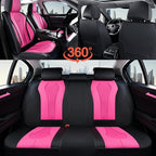 Coverado Auto Seat Covers, Car Seat Covers Full Set, Rose Car Seat Cover, Driver Seat Covers Front Seats Rear Seat Cover, Lux