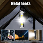 Car Flashlight Solar Flashlight, Window Breaker & Seat Belt Cutter, Multi-Function Torch Tool Magnetic LED COB Work Light wit