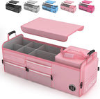LIBZAKI Oversize 4 in 1 Car Trunk Storage Organizer, Multi Compartment Collapsible Trunk Storage Box with Cooler Bag for Car