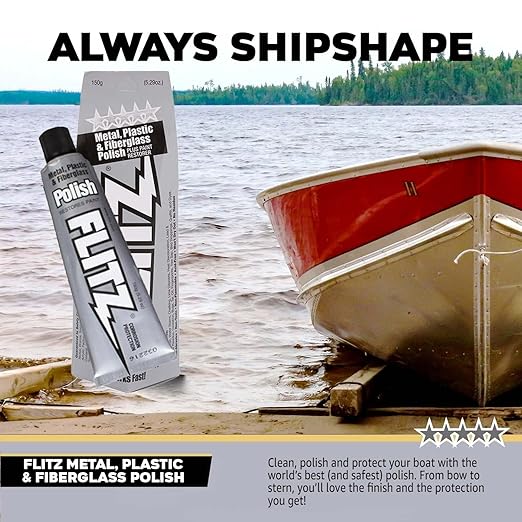 Flitz Metal Polish Paste - 5.29oz USA-Made Polish for Solid Chrome, Stainless Steel, & Aluminum - Non-Abrasive for Light Oxidation - Requires Manual Buffing - Not for Plated/Coated Surfaces (10-Pack)