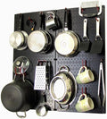 Wall Control Kitchen Pegboard Organizer Pots and Pans Pegboard Pack Storage and Organization Kit with Black Wall Board and Re