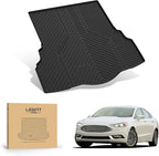 LASFIT Trunk Mat for Ford Fusion 2013-2020 (Only Fit Gasoline Not Fit Hybrid & PHEV) All Weather TPE Mats Custom Fit Cargo Mats for Ford Fusion Car Mats and Cargo Liner, Black