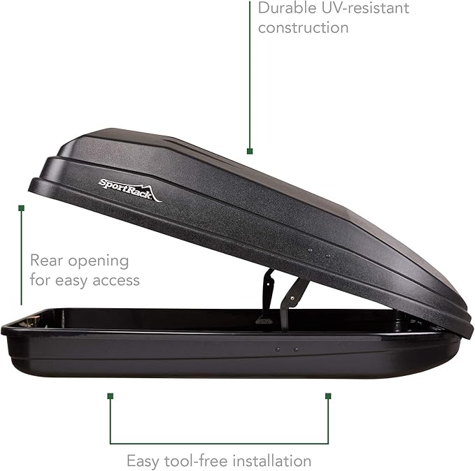 SportRack Vista XL Rear Opening Cargo Box,Black
