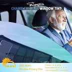 XhuangTech Car Tints for Window, 70% VLT Blue Window Tint for Cars, Front Windshield Tint UV Heat Blocking, One Way Privacy Window Film Chameleon Blue (19.29" in x 9.84‘ Ft)