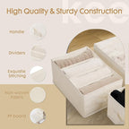 Criusia 6 Pack Large Clothes Organizer, Wardrobe Closet Organizer and Storage with Handles, Foldable Fabric Closet Organizers