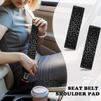 10 Pieces Leopard Print Car Steering Wheel Cover Center Console Armrest Pad Headrest Seat Belt Cover Handbrake Cover Keychain Coaster Full Set Car SUV(Leopard Print)
