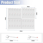 WALMANN 12 x 16 in Metal Pegboard Panels and Hooks for Garage, Tool Organizer Pegboard with Hook - Compatible with 1/8" & 1/4