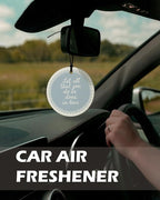 Blue Christian Round Citrus Car Air Freshener 4 Pcs, Blue Coquette Bow Tulip Floral Hanging Air Freshener for Cars Bathroom D