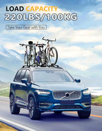 Tuyoung Roof Rack Cross Bars Compatible with Volvo XC90 XC-90 2016-2026, 220lbs Lockable Heavy Duty Aluminum Roof Rails Crossbars Cargo Bars Canoe Snowboard Rooftop Black Carrier Luggage