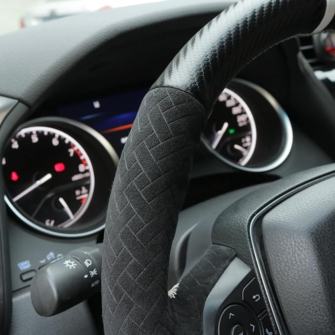 MEWANT Breathable Hand Sewn Car Steering Wheel Cover for Toyota Camry 2018-2019 / Toyota Avalon 2019 / Toyota Corolla 2019-2020 / Toyota RAV4 2019 Steering Wheel Accessories