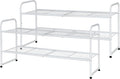 SUFAUY 2 Pack 2-Tier 33" Wide Shoe Rack, Shoe Shelf Storage Organizer for Entryway, Extra Large Capacity, Bedroom Footwear Or