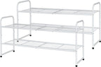 SUFAUY 2 Pack 2-Tier 33" Wide Shoe Rack, Shoe Shelf Storage Organizer for Entryway, Extra Large Capacity, Bedroom Footwear Or