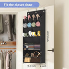 FENTEC 2 Pack Over the Door Shoe Organizer, Hanging Shoe Organizers with Large Pockets Shoe Holder Hanging Shoe Rack for Clos