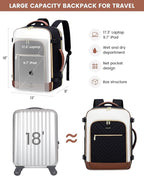 LOVEVOOK Large Travel Backpack for Women, TSA Carry on Backpack for Airplanes, 50L Personal Item Travel Bag for Women fits 17