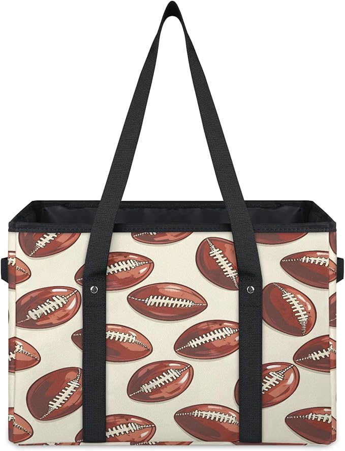 Reusable Grocery Bags Heavy Duty Shopping Bags Foldable Large Tote Bags with Long Handles & Hard Bottom