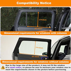 Square Baby Car Window Shades for Rear Side Windows - 2 Pack Easy Stick Rear Side Window Sun Shade That Stay in Place, Glare & UV Blocker Car Window Covers, Privacy Enhancer (20.87" x 13.78")
