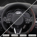 West Llama Car Steering Wheel Cover for Mazda 3,5,6,CX-3,CX-5,CX-30,CX-50,CX9,CX-9,MX-5 Miata,CX-7,RX-8,14.5-15 inches(Diamon