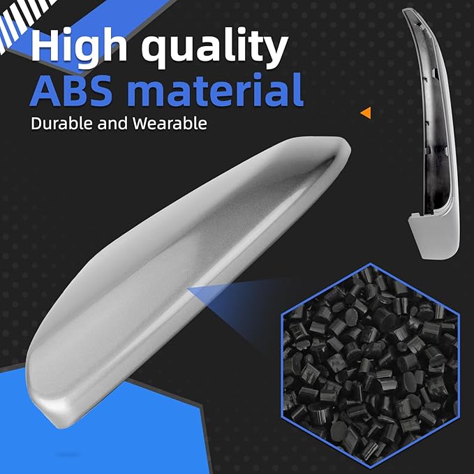 Driver Side Mirror Cover Replacement for Honda Civic 2016-2021, Insight 2019-2021 - Left Side Mirror Covers, Rear View Mirror Cap Accessories Grey