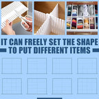 Blosssound 15 Pcs 5.12 Tall Drawer Divider Adjustable Drawer Organizer DIY Ultra Deep Storage Organizer Separator with Fixed 