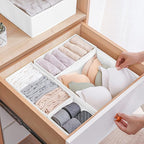 Criusia 6 Pack Clothes Drawer Organizer, Fabric Foldable Closet Dresser Drawer Organizer for Clothing, Bra Sock Underwear Dra