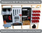 Wall Control 30-P-3232BU Blue Metal Pegboard Pack