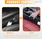 Car Seat Gap Filler Organizer 2 Pack, Car Gap Filler with Storage Slot Between Seat and Console, Universal Anti-Drop Organizer for Auto SUV Truck Accessories, Black