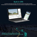 COOAU D30S 4K Dash Cam with GPS Wi-Fi, Front and Inside Dual 2.5K 1080P, Uber Car Camera with Infrared Night Vision, Supercap
