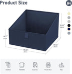 DIMJ Closet Storage Bins 8 Pack - Fabric Trapezoid Organizer Bin, Foldable Storage Baskets for Shelves, Closet Shelf Organize