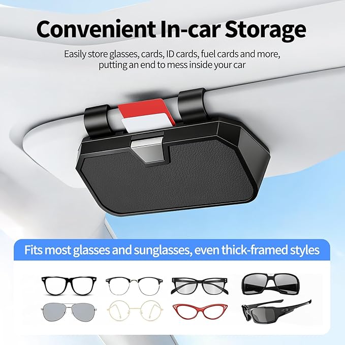 Sunglasses Holder for Car Visor Leather Eyeglasses Organizer Case for BMW X3 X5 X7 X1 3 4 2 5 Series Accessories