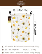 HUNRUNG Laundry Hamper,Large Canvas Fabric Lightweight Storage Basket Toy Organizer Dirty Clothes Collapsible Waterproof for 