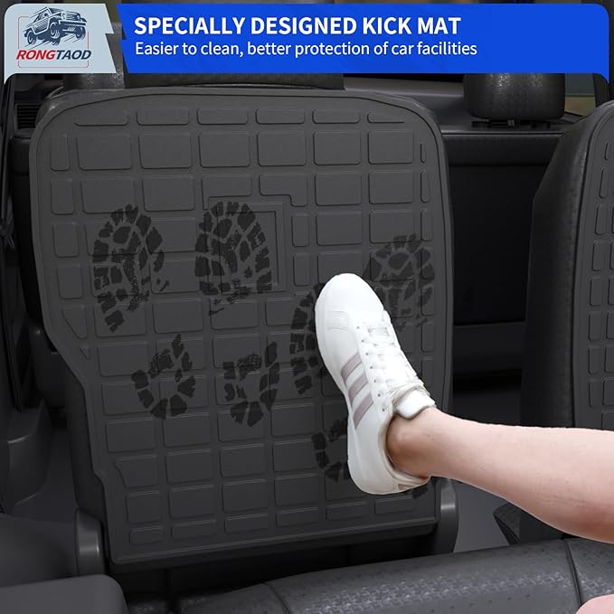 Rongtaod Floor Mats Compatible with 2020-2025 Kia Telluride 7 Seats Trunk Liner Cargo Liner Back Seat Cover Kick Mat 2024 Telluride Accessories (Floor Mats+Trunk Mat+2nd&3rd Row Backrest Mat)