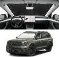 Custom Fit Windshield Sun Shade for Kia Telluride 2020-2025, Blocks UV & Heat, Front Window Sunshade Accessorie, Easy Fold & Store Keep Your Car Cooler