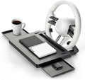 Large Car Steering Wheel Desk with Retractable Tray, Car Steering Wheel Tray Laptop Mount for Eating Food Drink and Writing Work, Fits for Most Cars (Black)